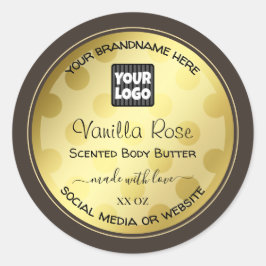 Pegatina Redonda Etiquetas de embalaje del logotipo del Personaliza