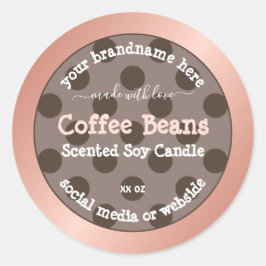 Pegatina Redonda Etiquetas de empaquetado de productos con patrones