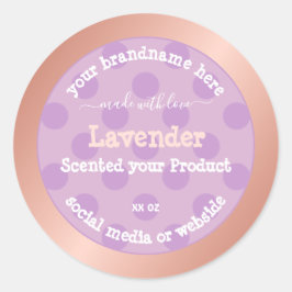 Pegatina Redonda Etiquetas de empaquetado de productos con puntos m