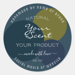 Pegatina Redonda Etiquetas de empaquetado de productos elegantes Mo