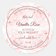 Etiquetas de envasado de productos florales Rosas