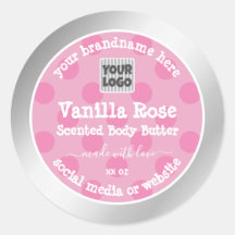 Etiquetas de envasado de productos rosados y plate