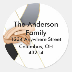 Pegatina Redonda Etiquetas de la cinta de opciones contra el racism