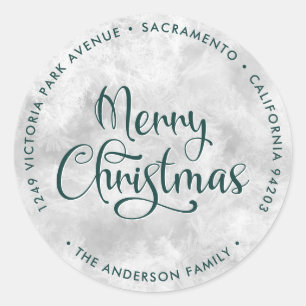 Pegatina Redonda Etiquetas de la dirección de la devolución de la N