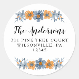 Pegatina Redonda Etiquetas de la dirección de retorno de redondeo d