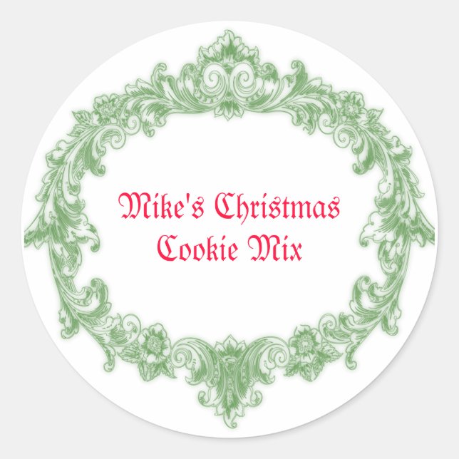 Pegatina Redonda Etiquetas de latón (Anverso)