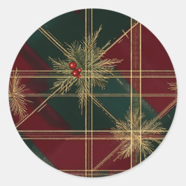 Pegatina Redonda Etiquetas de Navidad - Etiquetas festivas y decora