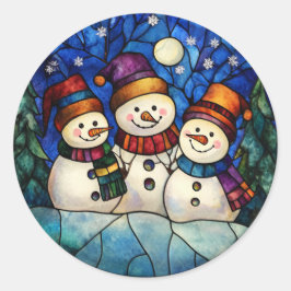 Pegatina Redonda Etiquetas de Navidad - Etiquetas festivas y decora