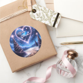 Pegatina Redonda Etiquetas de Navidad, etiquetas para regalos y tar