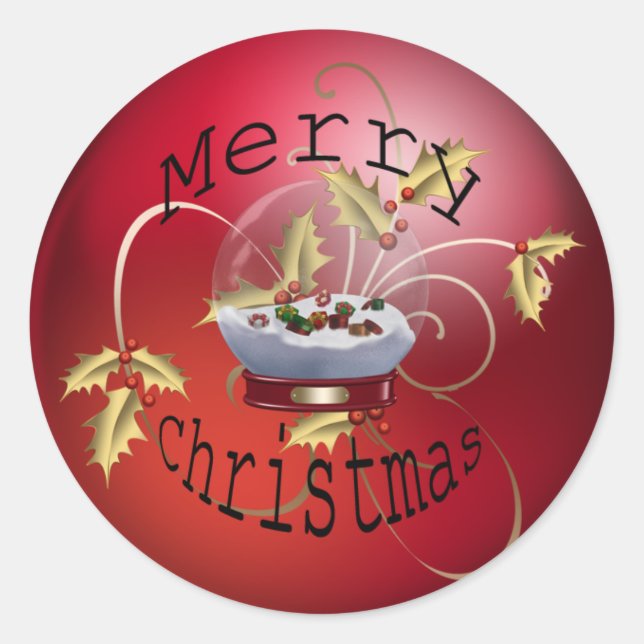 Pegatina Redonda Etiquetas de navidades (Anverso)