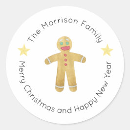Pegatina Redonda Etiquetas de navidades, pegatinas de Navidad, rega