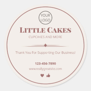 Pegatina Redonda Etiquetas de pasteles, etiquetas de galletas, etiq