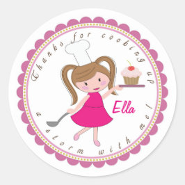 Pegatina Redonda Etiquetas de Pegatinas de la fiesta de horneado de