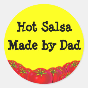 Pegatina Redonda Etiquetas de Personalizado retro de salsa caliente