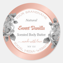 Pegatina Redonda Etiquetas de presentación de productos de color bl