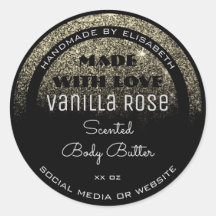 Etiquetas de productos de lujo negras con lluvia P