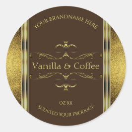 Pegatina Redonda Etiquetas de productos para Purpurinas de color ma