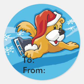 Pegatina Redonda Etiquetas de regalo de Navidad