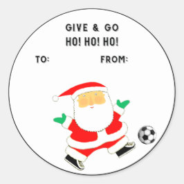 Pegatina Redonda Etiquetas de regalo navideñas para Navidades de fú
