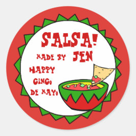 Pegatina Redonda Etiquetas de salsa personalizado para salsa casera