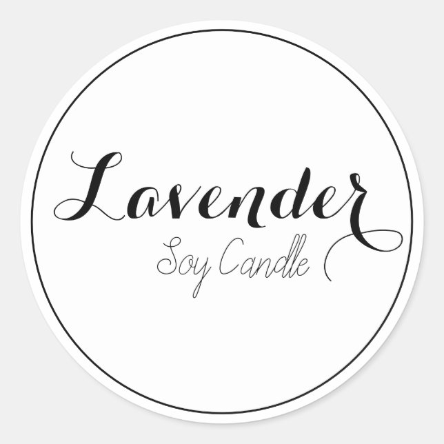 Pegatina Redonda Etiquetas de velas (Anverso)