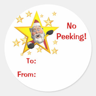 Pegatina Redonda Etiquetas del regalo del navidad