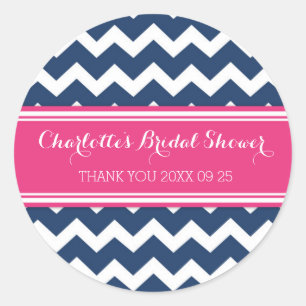 Pegatina Redonda Etiquetas favoritas de la ducha de la novia color 