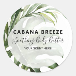 Pegatina Redonda Etiquetas modernas de productos tropicales