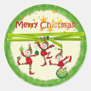 Pegatina Redonda Etiquetas/Pegatinas de regalo de Navidad para los 