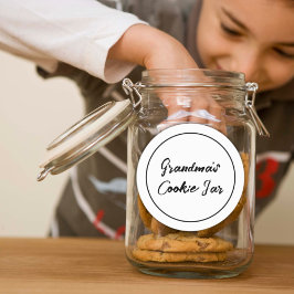 Pegatina Redonda Etiquetas personalizadas Cookie Jar de la abuela
