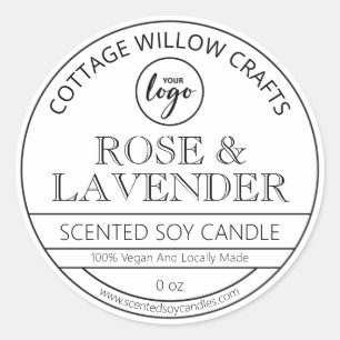 Pegatina Redonda Etiquetas profesionales de vaina de soja blanca