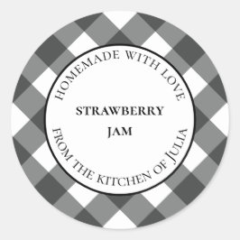 Pegatina Redonda Etiquetas rojas de manteca de búfalo para regalos 