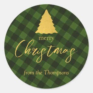 Pegatina Redonda Etiquetas verde negro de búfalo negro de plástico