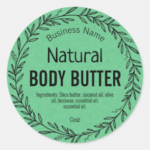 Pegatina Redonda Etiquetas Verdes Para Productos Orgánicos Naturale