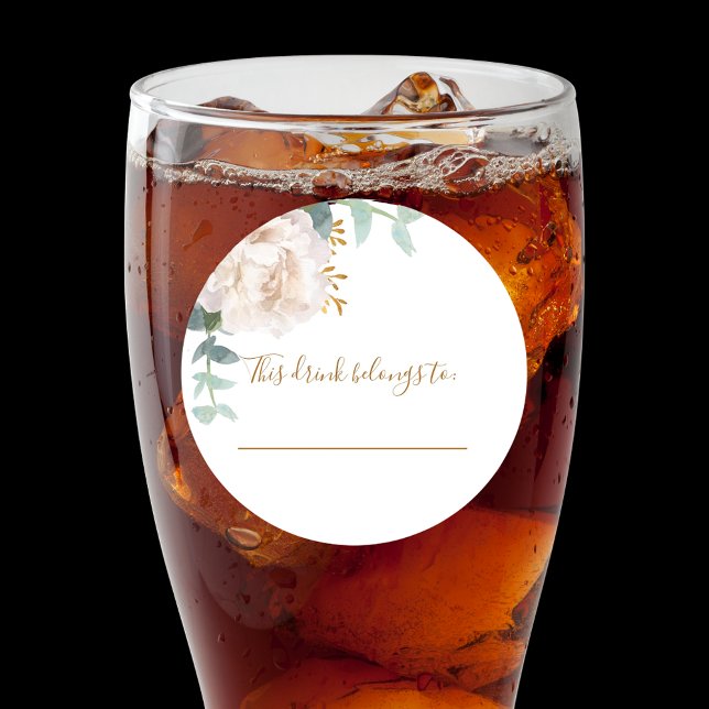 Pegatina Redonda Eucalipto de boda que pertenece a esta bebida  (Subido por el creador)