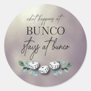 Pegatina Redonda Eucalyptus Floral Dice Bunco