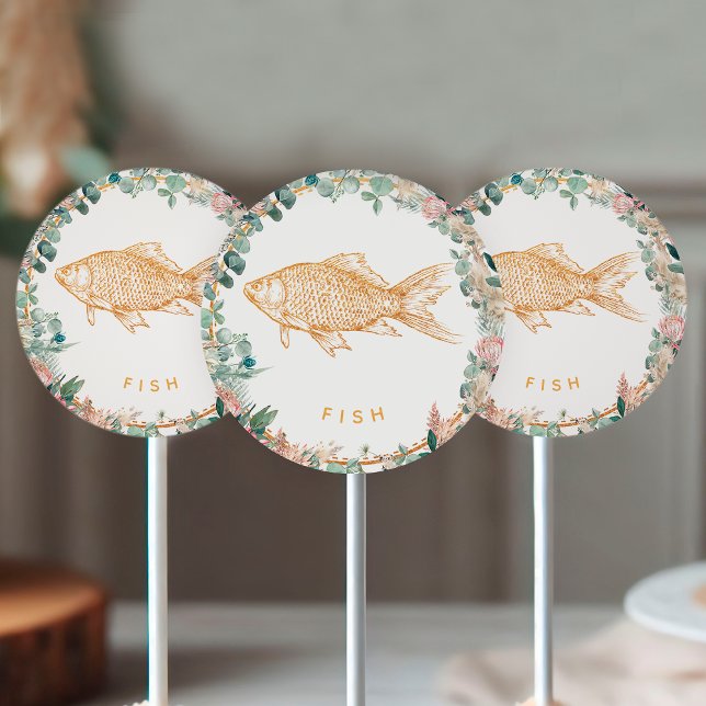 Pegatina Redonda Eucalyptus Pampas Proteas Gold Fish Meal Choice  (Subido por el creador)