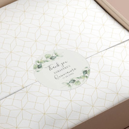 Pegatina Redonda Eucalyptus Quinceanera 15ª vegetación de cumpleaño