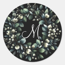 Eucalyptus y Snowberries Wreath Watercolor