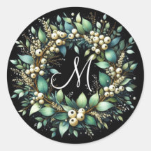 Eucalyptus y Snowberries Wreath Watercolor