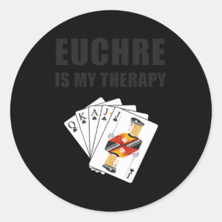 Pegatina Redonda Euchre