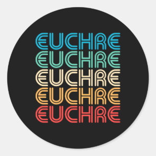 Pegatina Redonda Euchre Para O
