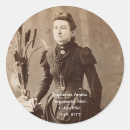 Pegatina Redonda Euphemia Amelia Nightingale Allen