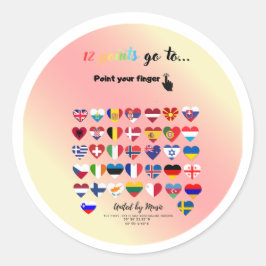 Pegatina Redonda Eurovision Songcontest 2024 Unisex T-shirt Sweden