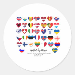 Pegatina Redonda Eurovision Songcontest 2024 Unisex T-shirt Sweden