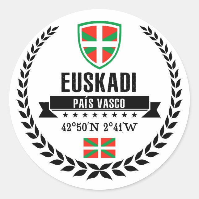 Pegatina Redonda Euskadi (Anverso)