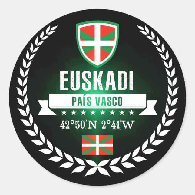 Pegatina Redonda Euskadi (Anverso)