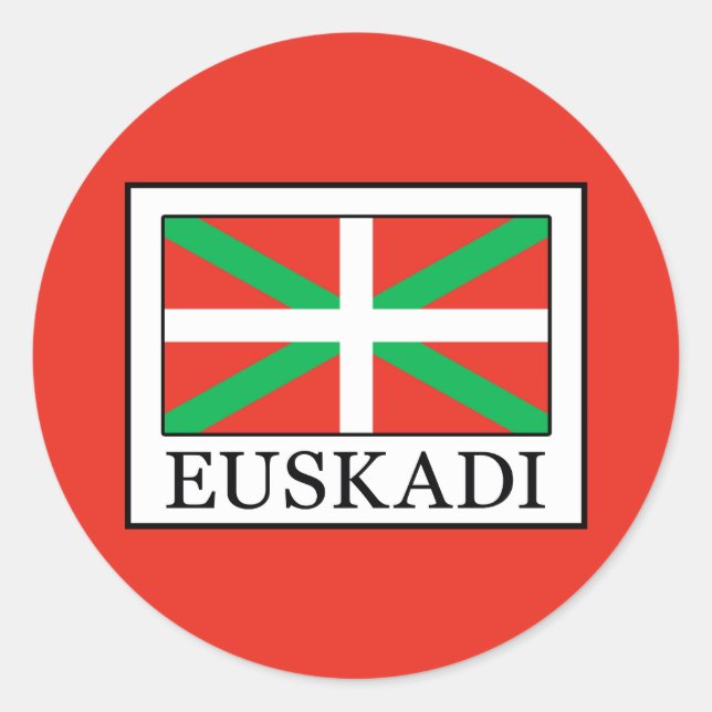 Pegatina Redonda Euskadi (Anverso)
