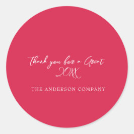 Pegatina Redonda Evento de Apreciación de Empleados Rojos