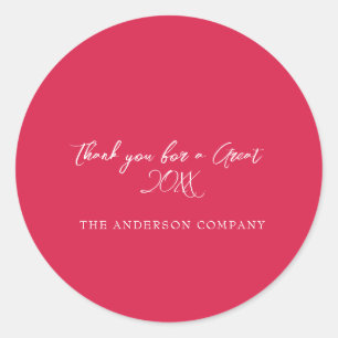 Pegatina Redonda Evento de Apreciación de Empleados Rojos